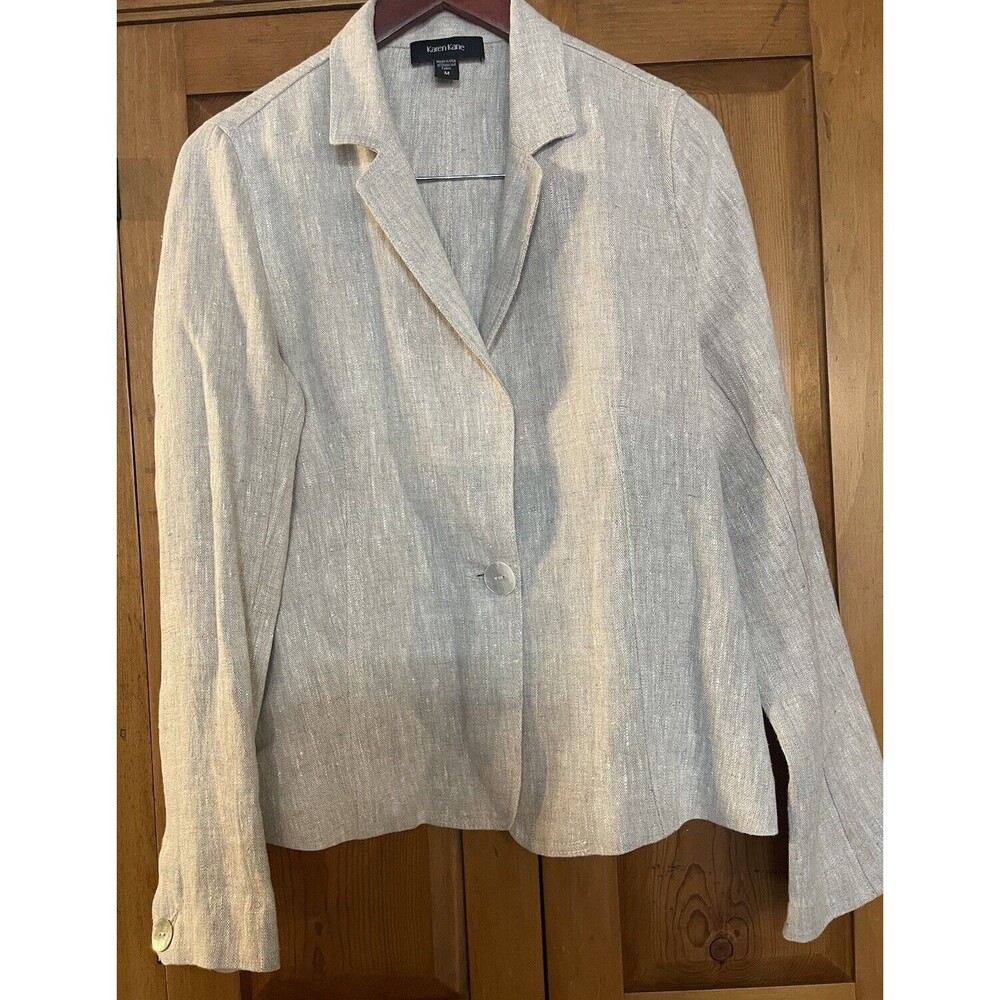 Karen Kane Natural Linen Blazer